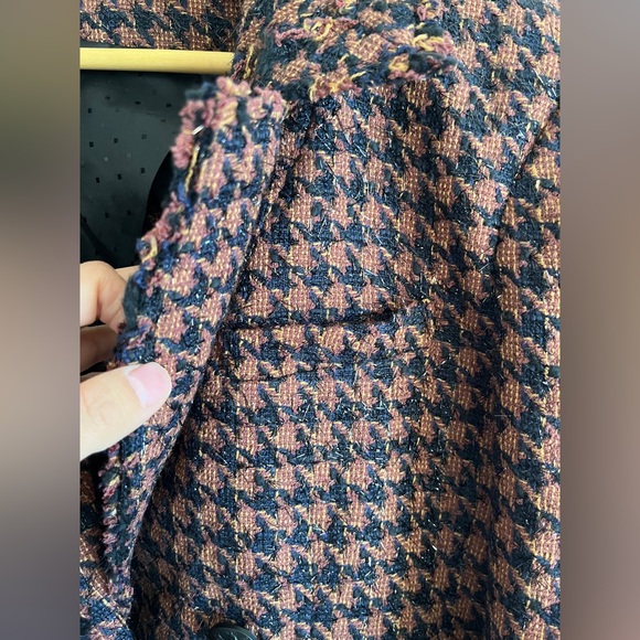 NWOT Veronica Beard Taja Houndstooth Check Cotton Blend Dickey Jacket - Picture 11 of 16